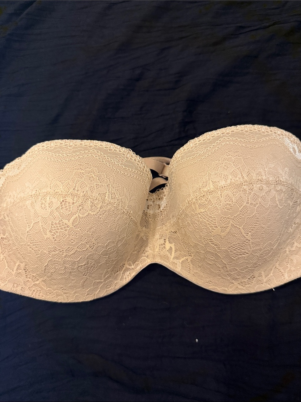 Multi way nude Lace Bra - side closure